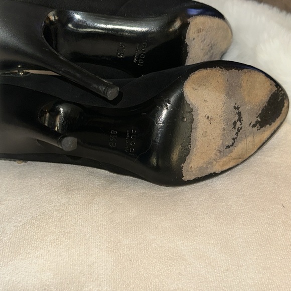 Gucci black suede and leather heels size US 8.5 - Picture 8 of 11